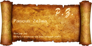 Pascus Zelma névjegykártya
